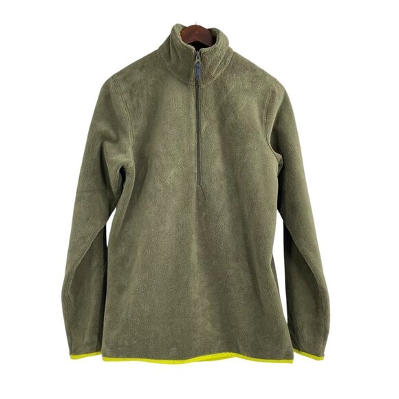 Helly Hanson Feather Pile Ivy Green Quarter Zip Fleece Pullover Mens Size Small - Picture 1 of 9